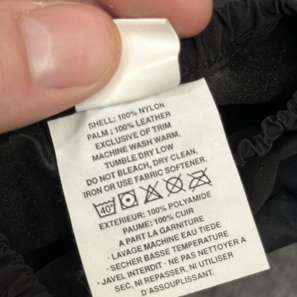 Patagonia Gloves Mens Medium Black Nylon Leather Palm Snow Ski Winter Waterproof - Picture 4 of 4